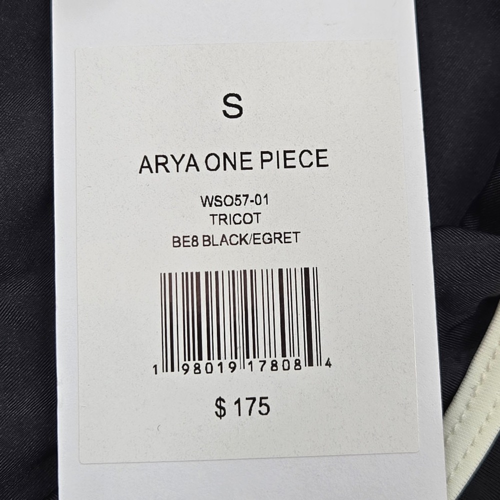 NWT ONIA Arya One Piece Swimsuit Women’s Small Black White 7162 - Picture 8 of 12